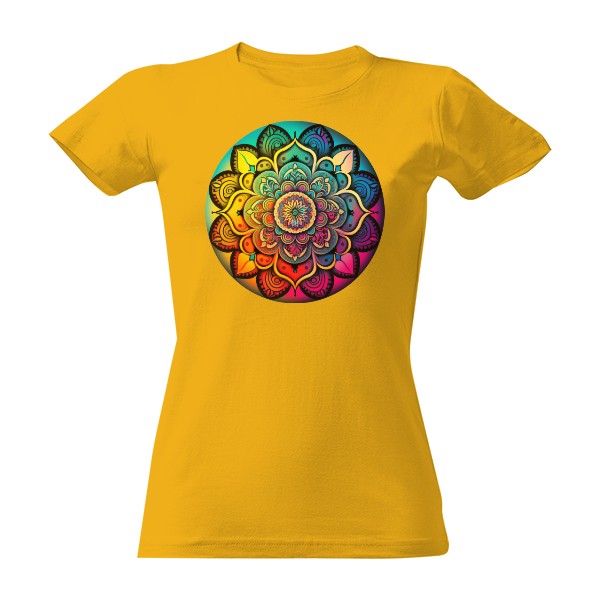 Tričko s potiskem Barevná mandala