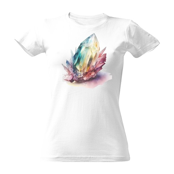 Tričko s potiskem Barevný krystal