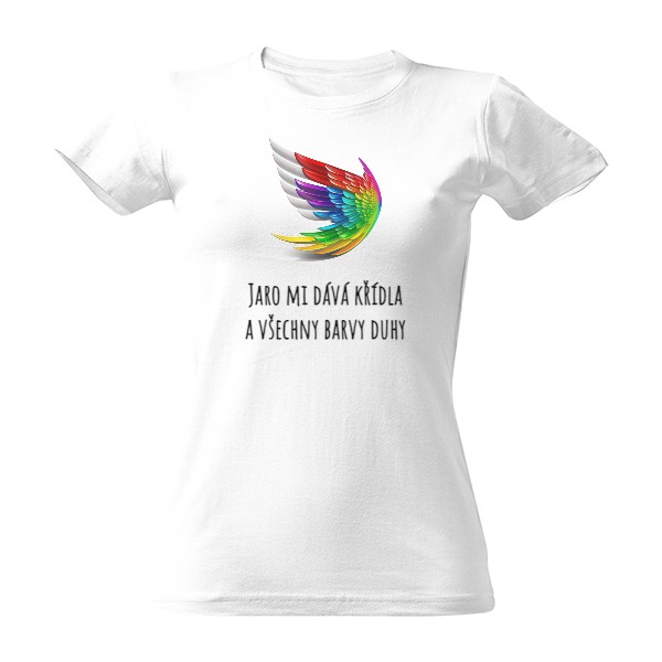 Tričko s potiskem Jaro mi dává křídla
