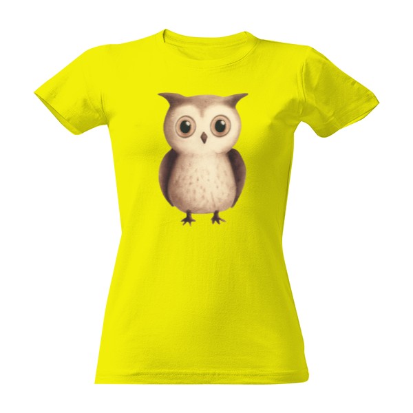 Tričko s potiskem Sova s ohnutýma ušima