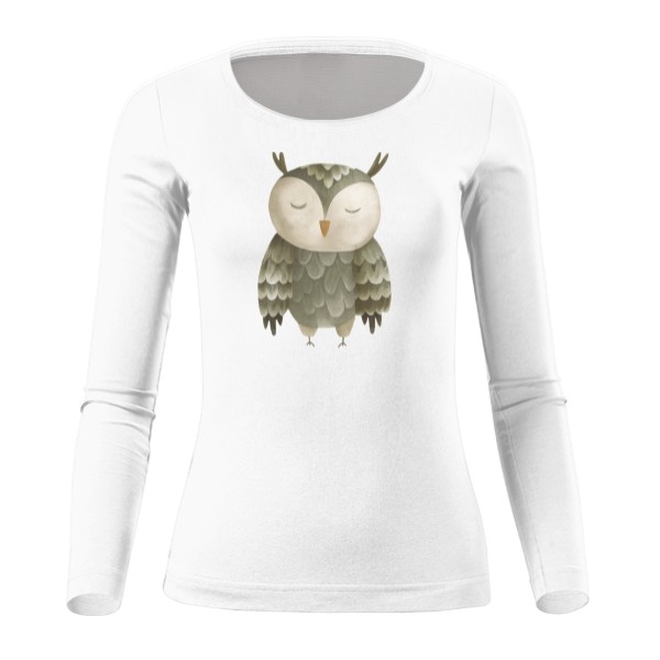 Tričko s potiskem Spící sova