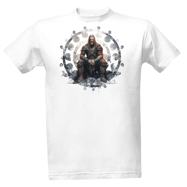 Tričko s potiskem Viking v kruhu